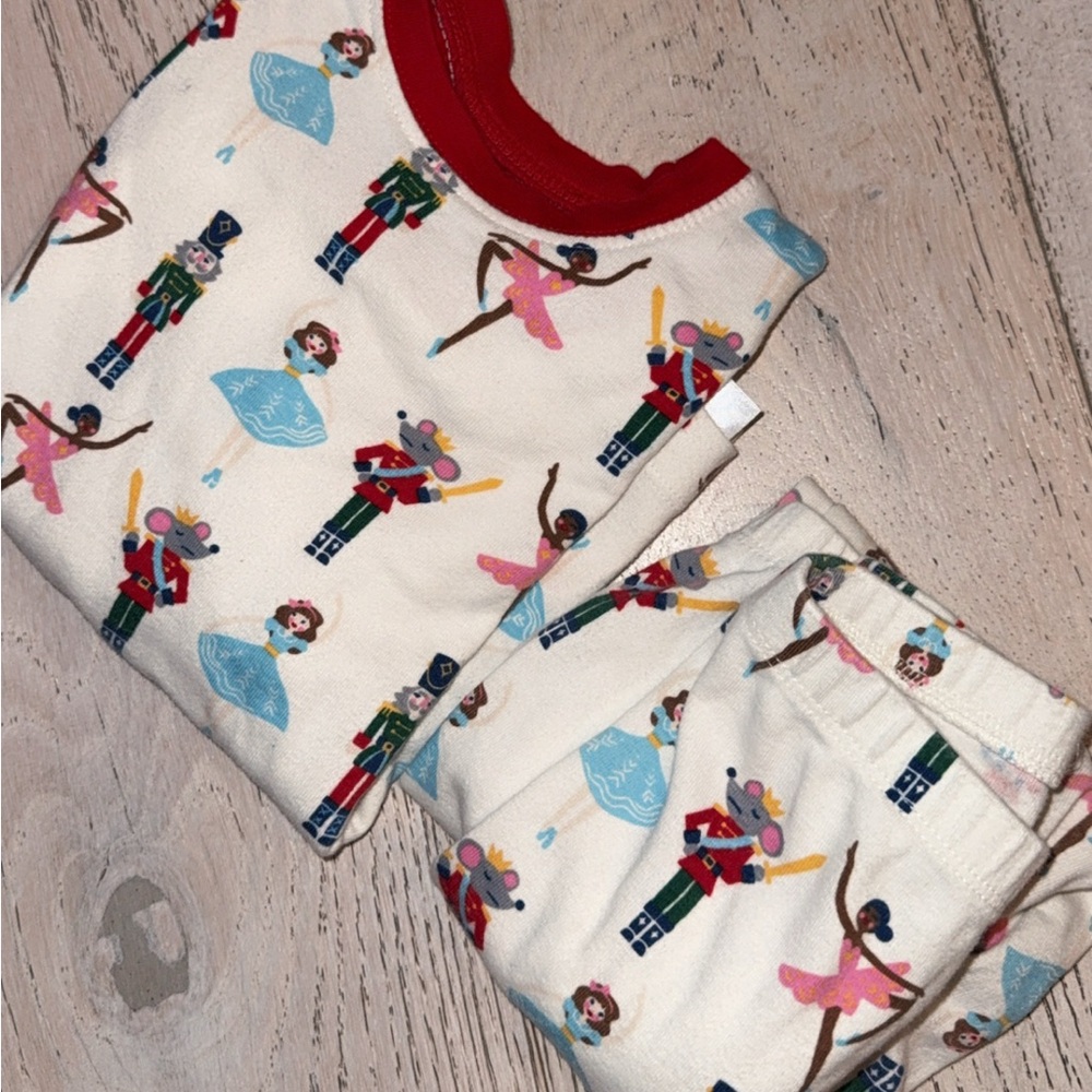 Hatley Christmas Pajamas (5) 2 pc set top & bottom nutcracker ballerina red pink - Picture 1 of 5